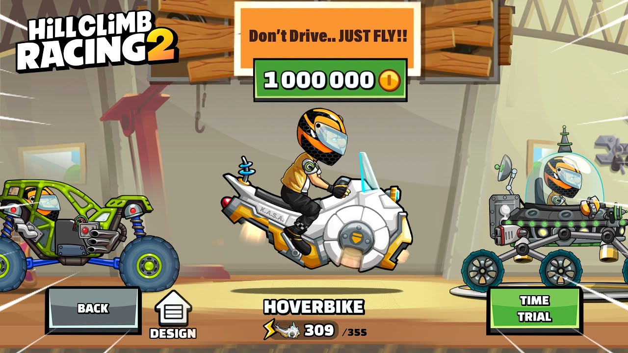 HILL CLIMB RACING 2 - NEW VEHICLE HOVERBIKE FULLY UPGRADED | GAMEPLAY