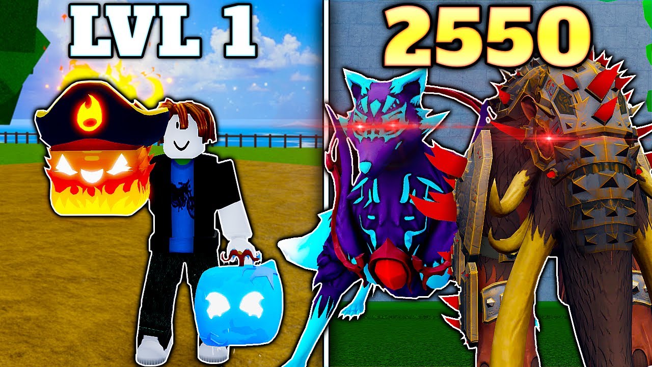 Blox Fruits Noob to Max With ONLY FRUITS