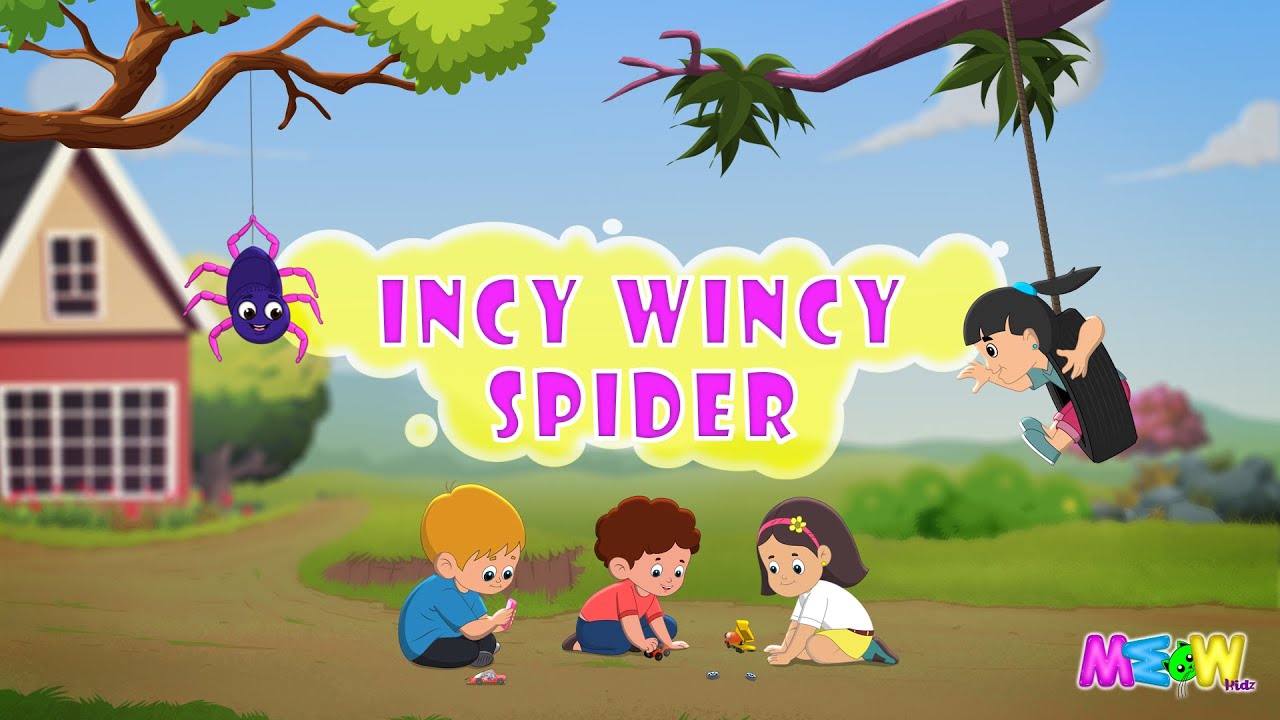 Incy Wincy Spider | Nursery Rhyme | Cartoon Animation Rhymes & Songs for Children |  #meowkidz