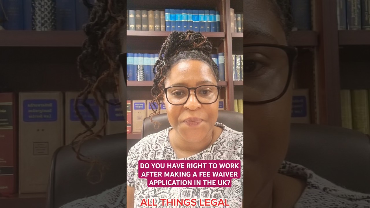 DO YOU HAVE RIGHT TO WORK AFTER MAKING A FEE WAIVER APPLICATION?