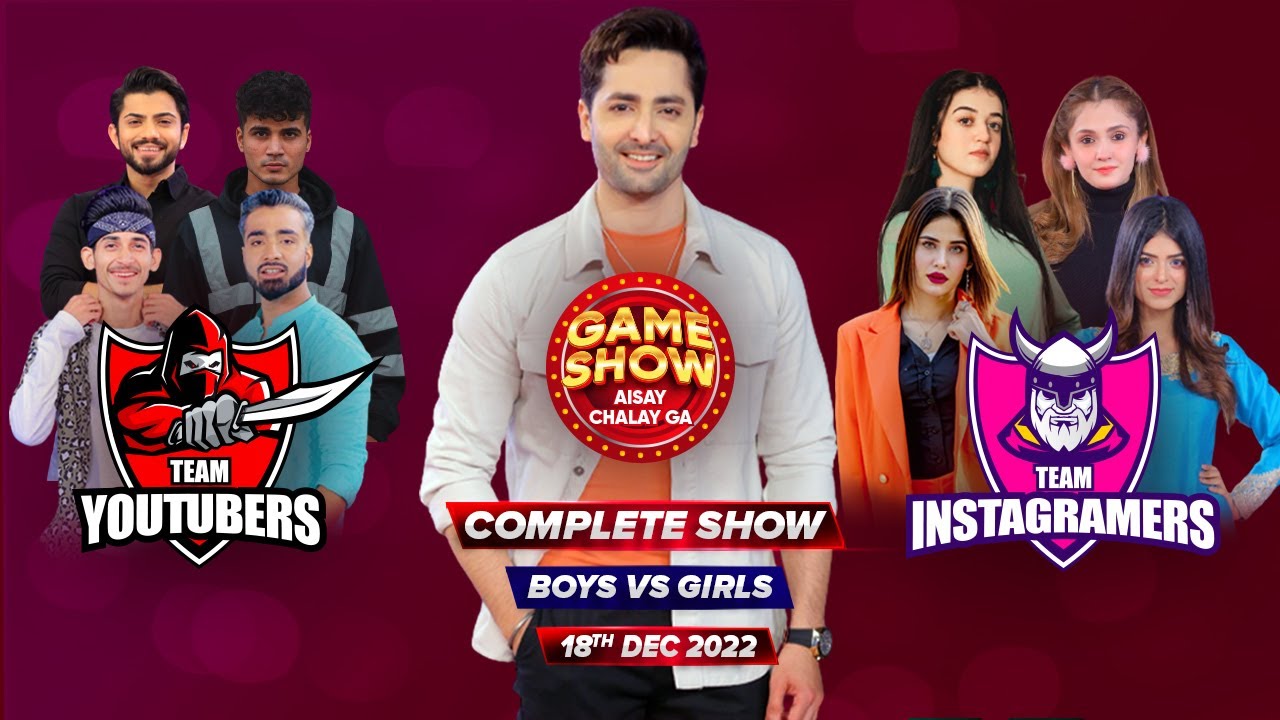 Game Show Aisay Chalay Ga | Boys Vs Girls | Complete Show | Danish Taimoor Show | 18th Dec 2022