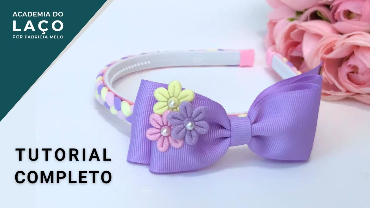 Tiara com trança de meia de seda #novidade #pap #papdelaços #tiara