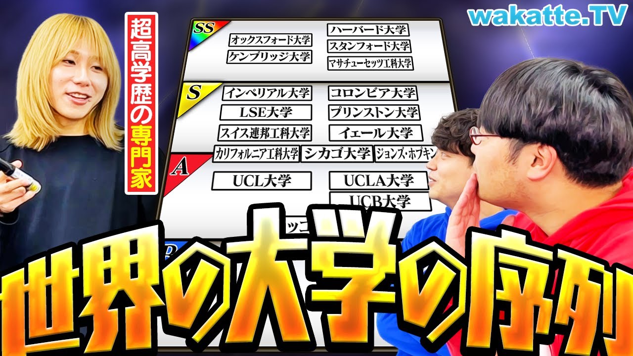 【最強学歴】ハーバード vs MIT vs スタンフォード！世界の大学の序列を聞いてみた！【wakatte TV】#1218