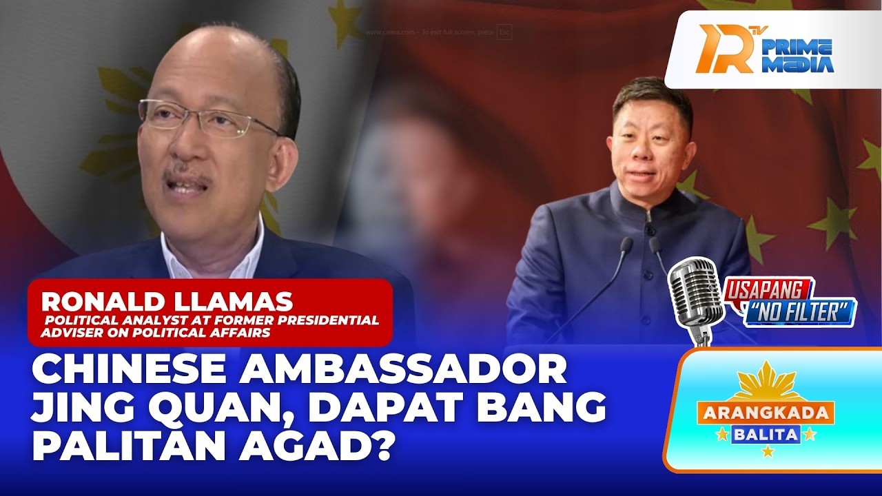Ronald Llamas, Nagpahayag ng Saloobin kay Chinese Ambassador Jing Quan | Arangkada Balita