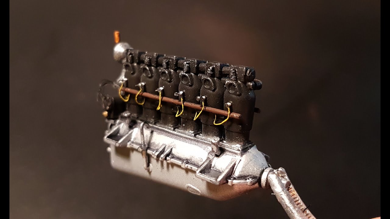 How to make 1/32 Mercedes D.III engine from Roden kit