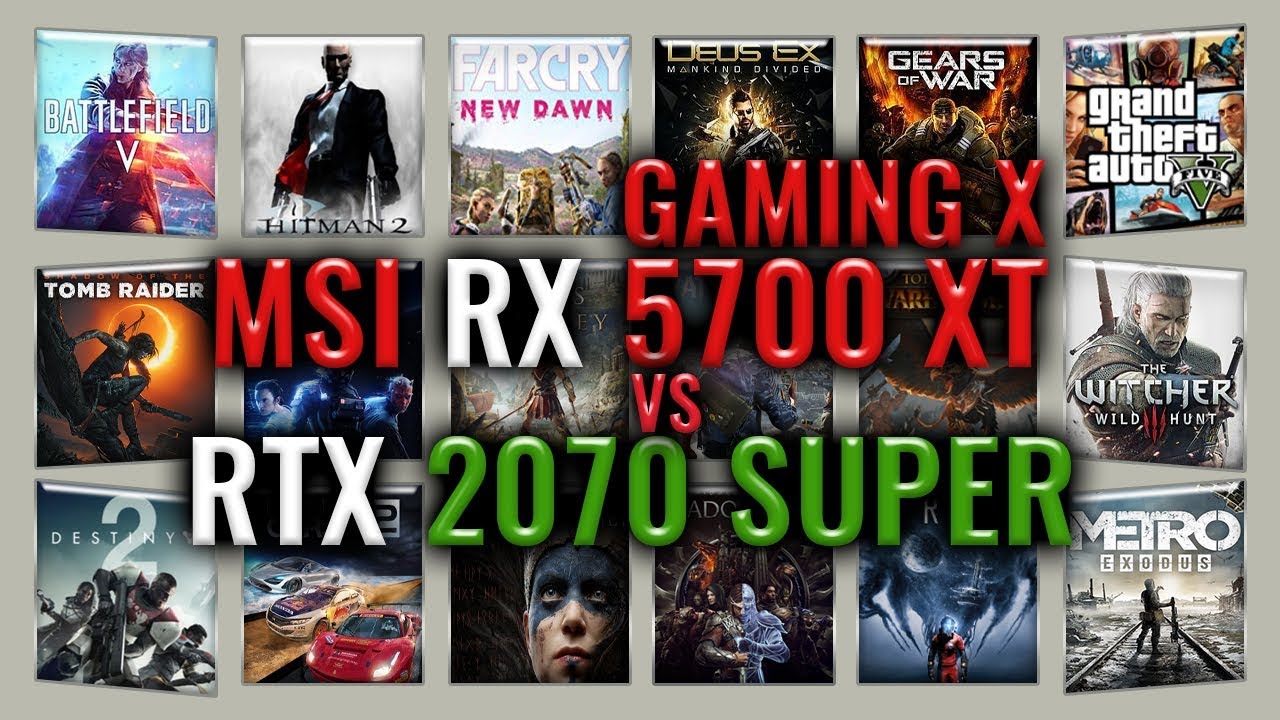 MSI RX 5700 XT Gaming X vs RTX 2070 Super Benchmarks | Gaming Tests Review & Comparison | 59 test