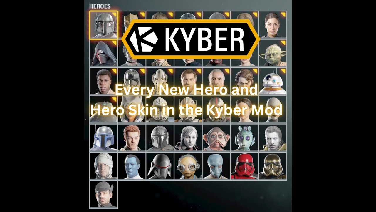 All Heroes & Custom Skins in Kyber Mod – FULL SHOWCASE! | Part 1
