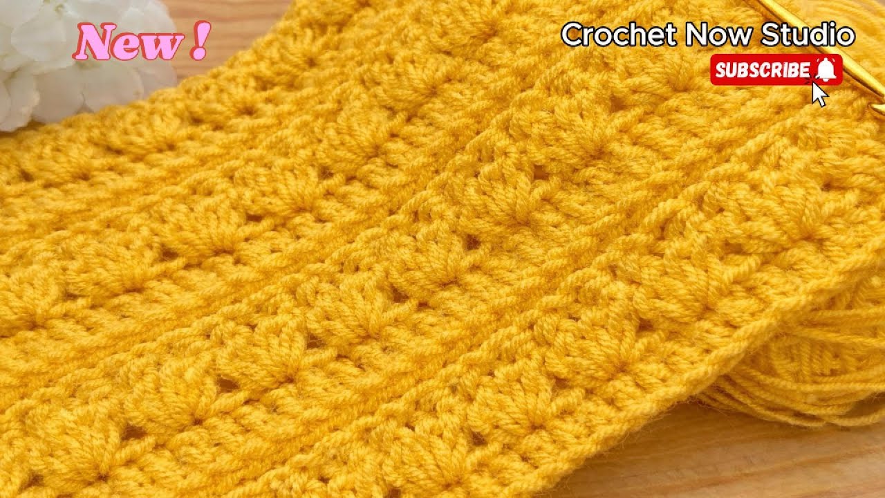 Easy Crochet Stitch ❄️ Perfect for Blankets, Scarves & Cardigans