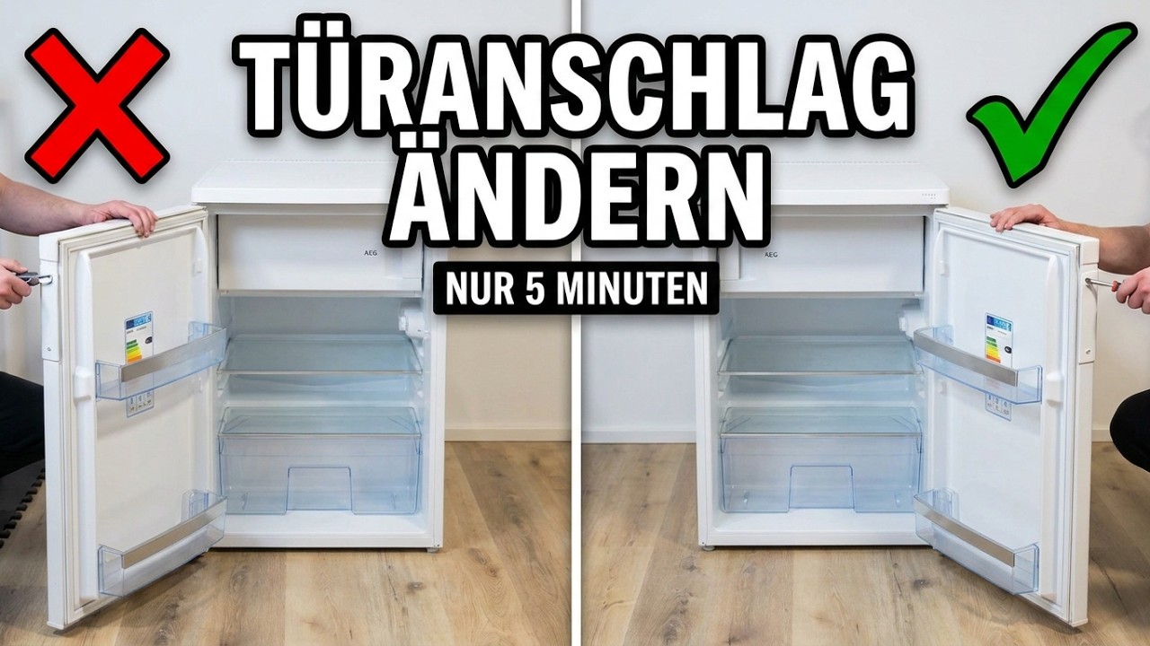 Kühl-Gefrierkombi Türanschlag ändern in 5 Minuten