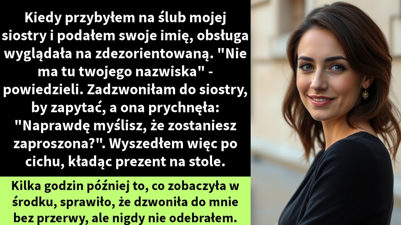 Kiedy przybyłem na ślub mojej siostry i podałem swoje imię, obsługa wyglądała na zdezorientowaną.