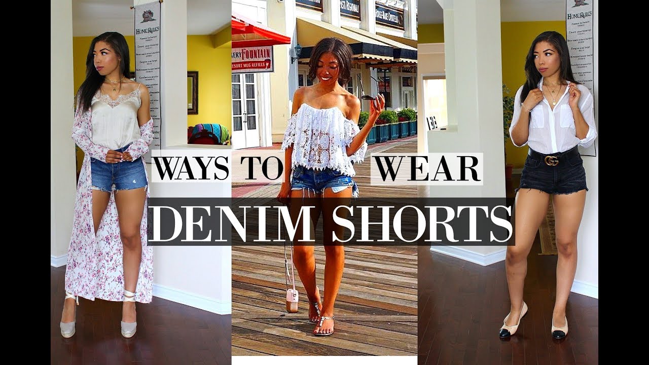 HOW TO STYLE JEAN SHORTS | 4 WAYS to DENIM SHORTS - Outfit Ideas & Lookbook!