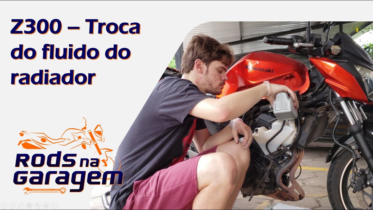 Kawasaki Z300 - Troca do líquido do radiador #tutorial #motocicletas #manutenção