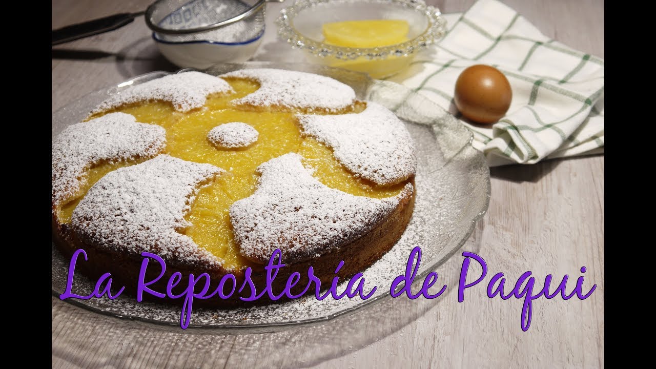 BIZCOCHO de PI&Ntilde;A sin GRASA ni L&Aacute;CTEO ( PINEAPPLE  BIZCOCH WITHOUT FAT OR DAIRY)La Reposter&iacute;a d Paqui