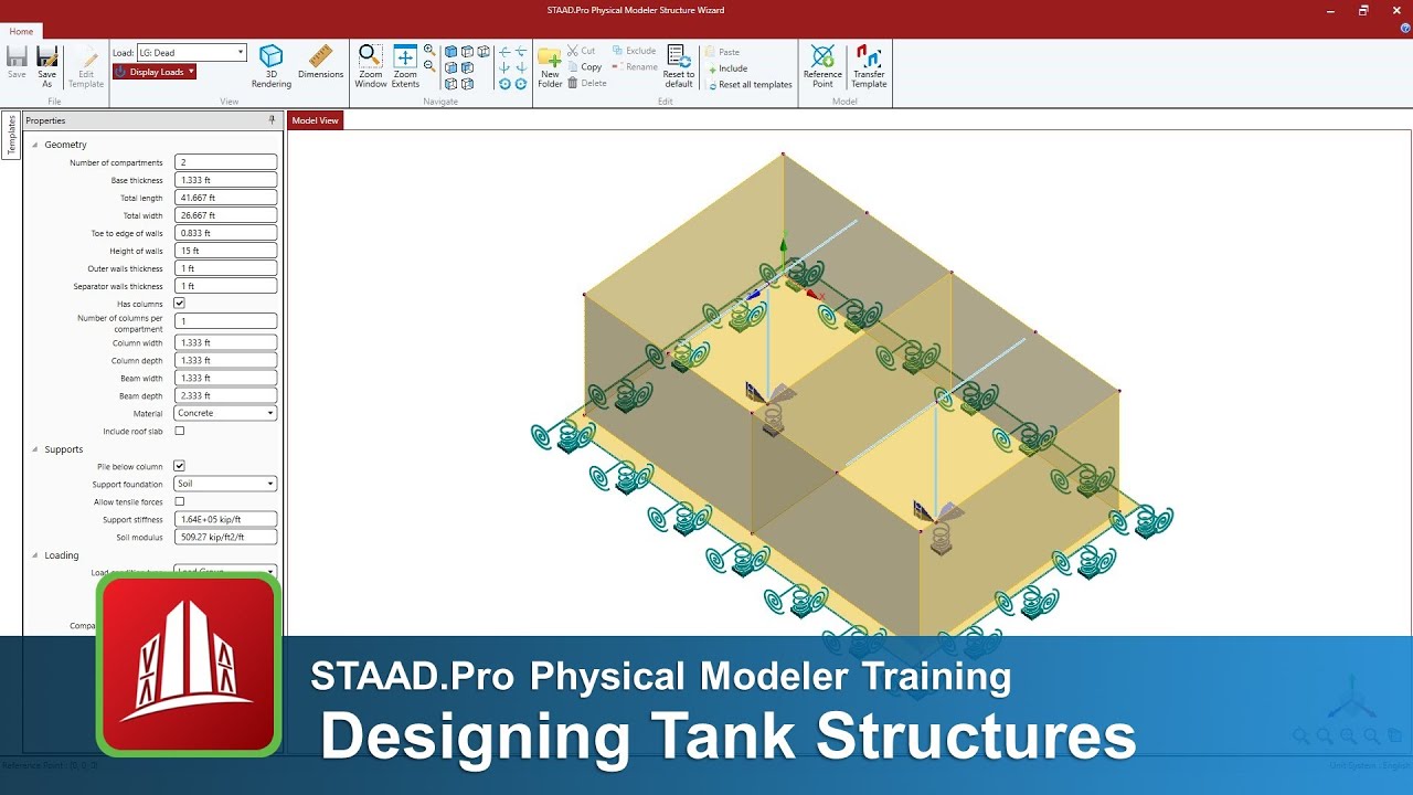 Designing Tank Structures with STAAD Advanced Concrete Design