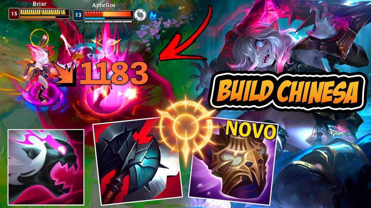 A NOVA BUILD CHINESA DA BRIAR COM MUITO DANO NA MORDIDA !! - LEAGUE OF LEGENDS