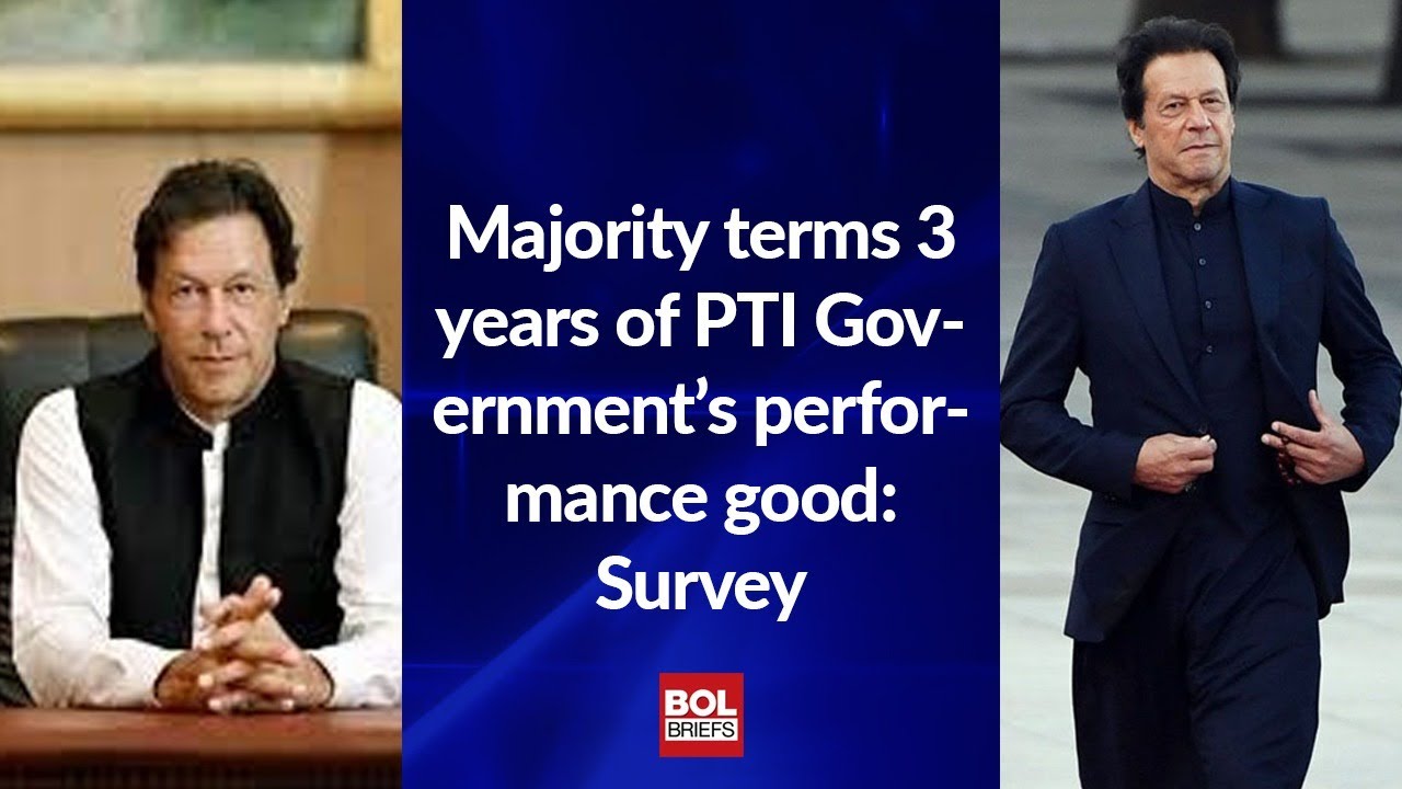 Majority terms 3 years of PTI Government&rsquo;s performance good | Survey | BOL Briefs