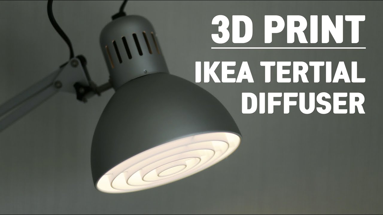 3D print - IKEA TERTIAL Add-on (Light Diffuser) / take-out.co.kr