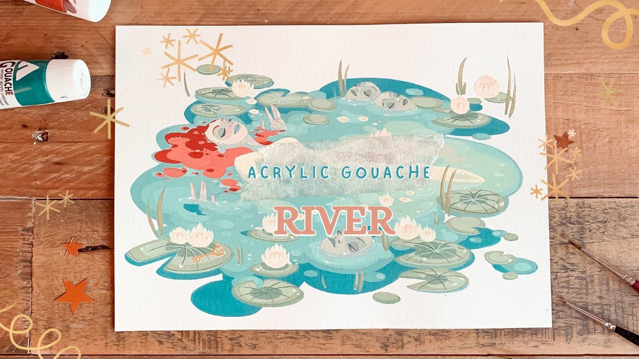 Paint with me ★ Water, Acryla Gouache and how to mix your color