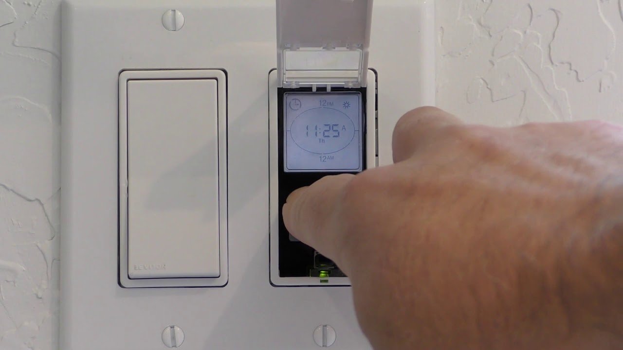 Как запрограммировать таймер-выключатель света Leviton