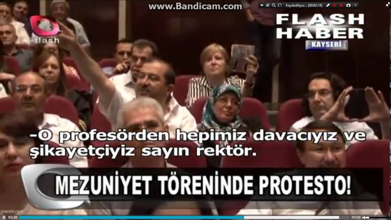 Flash Tv Erciyes veteriner fakultesinde protesto damgasını vurdu