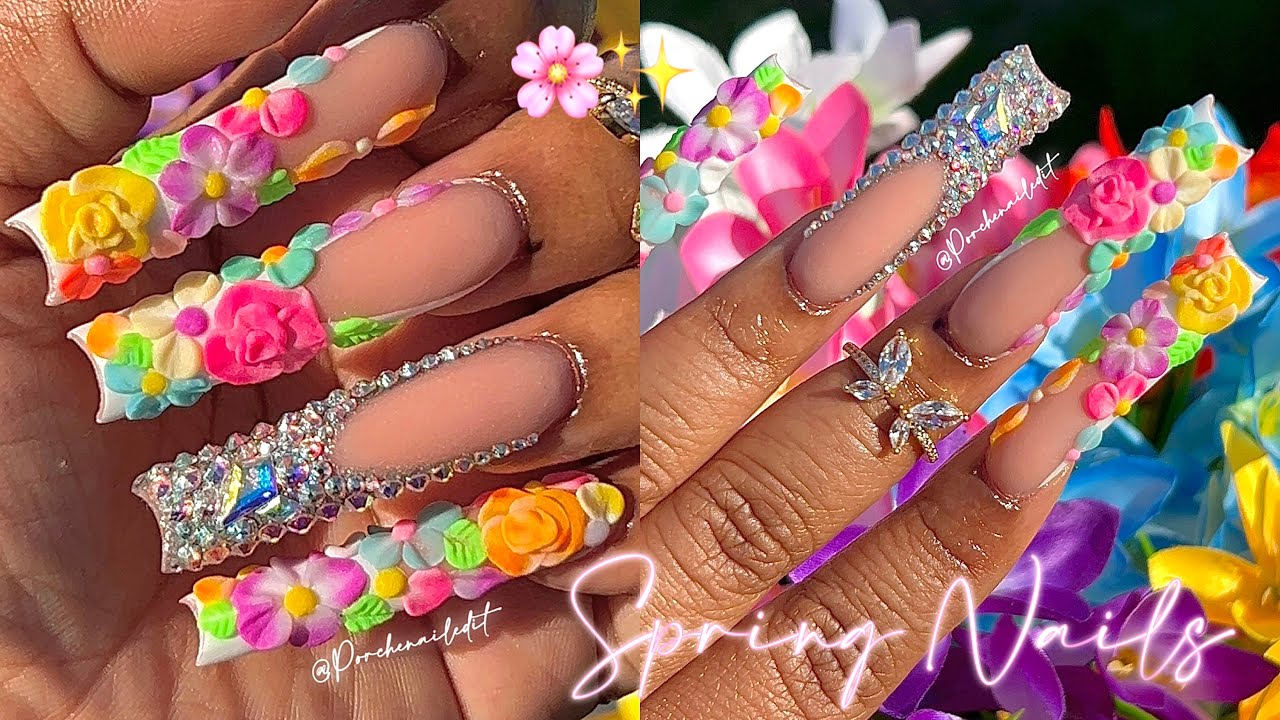 3D FLOWER NAILS 🌸💐🌷🌼✨ HOW TO 3D FLOWERS TRICKS & TIPS 🔑🤍 FULL NAIL TUTORIAL 💎