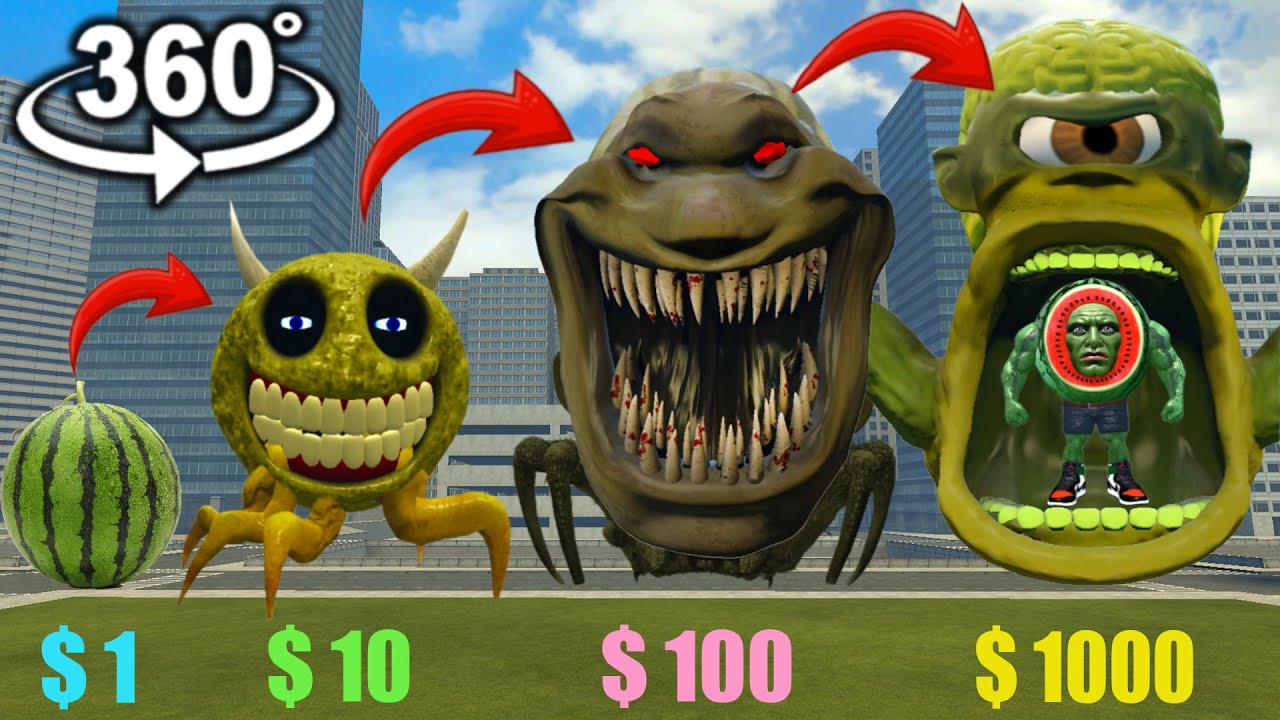 EVOLUTION OF CURSED LIN GANG MELON FAMILY FROM $1 TO $1000 in Garry's Mod!