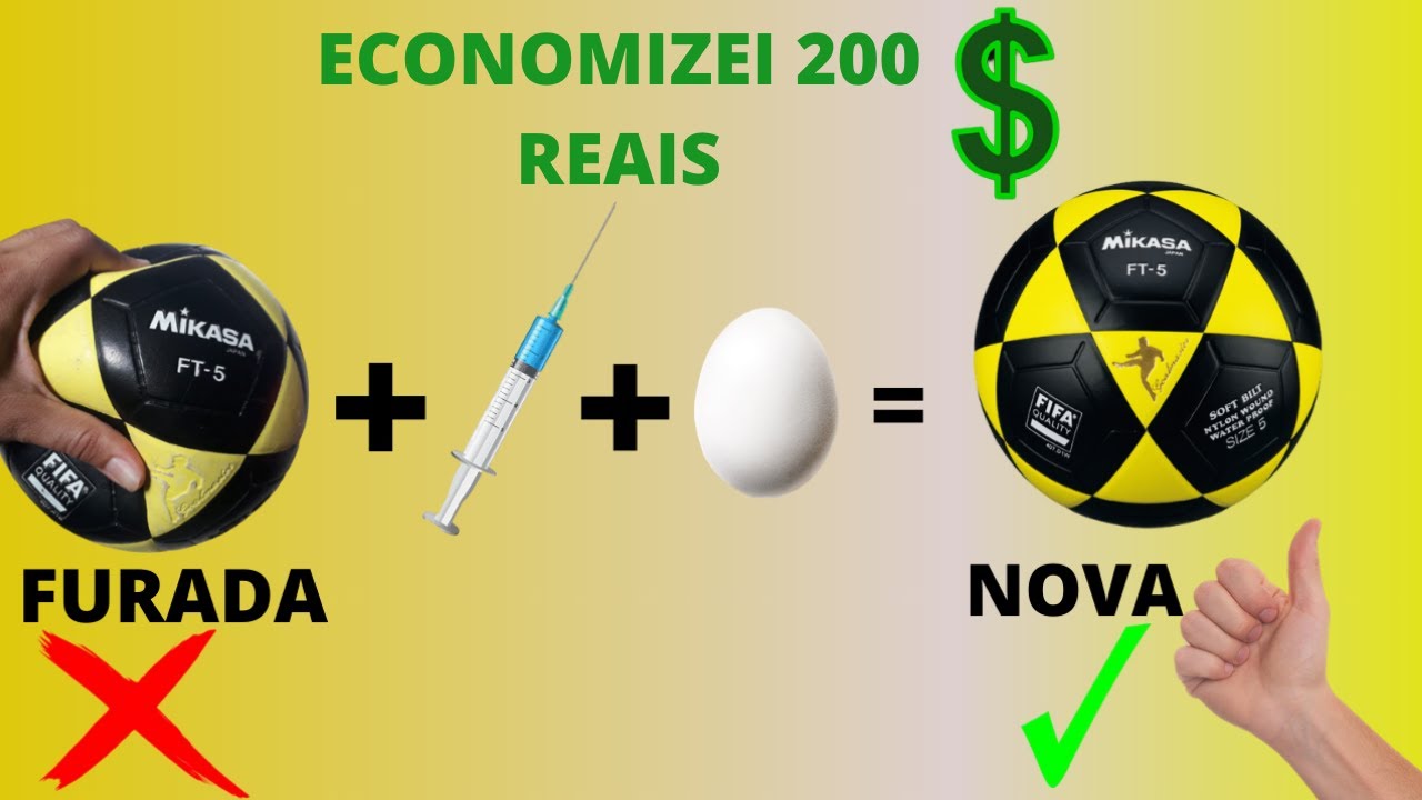 Como consertar bola furada (mikasa)!! ECONOMIZEI 200 REAIS !!!!