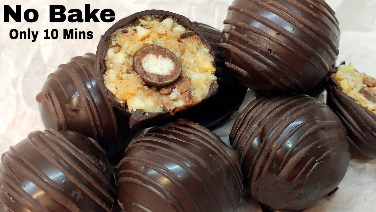 No Bake Dessert Ready In 10 Mins, Only 4 Ingredients | 10 मिनट मे चॉकलेट बॉल्स बनाए बिना पकाए|