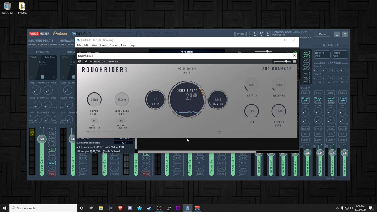 Включение VST-плагинов в Voicemeeter Potato с Cantabile Lite