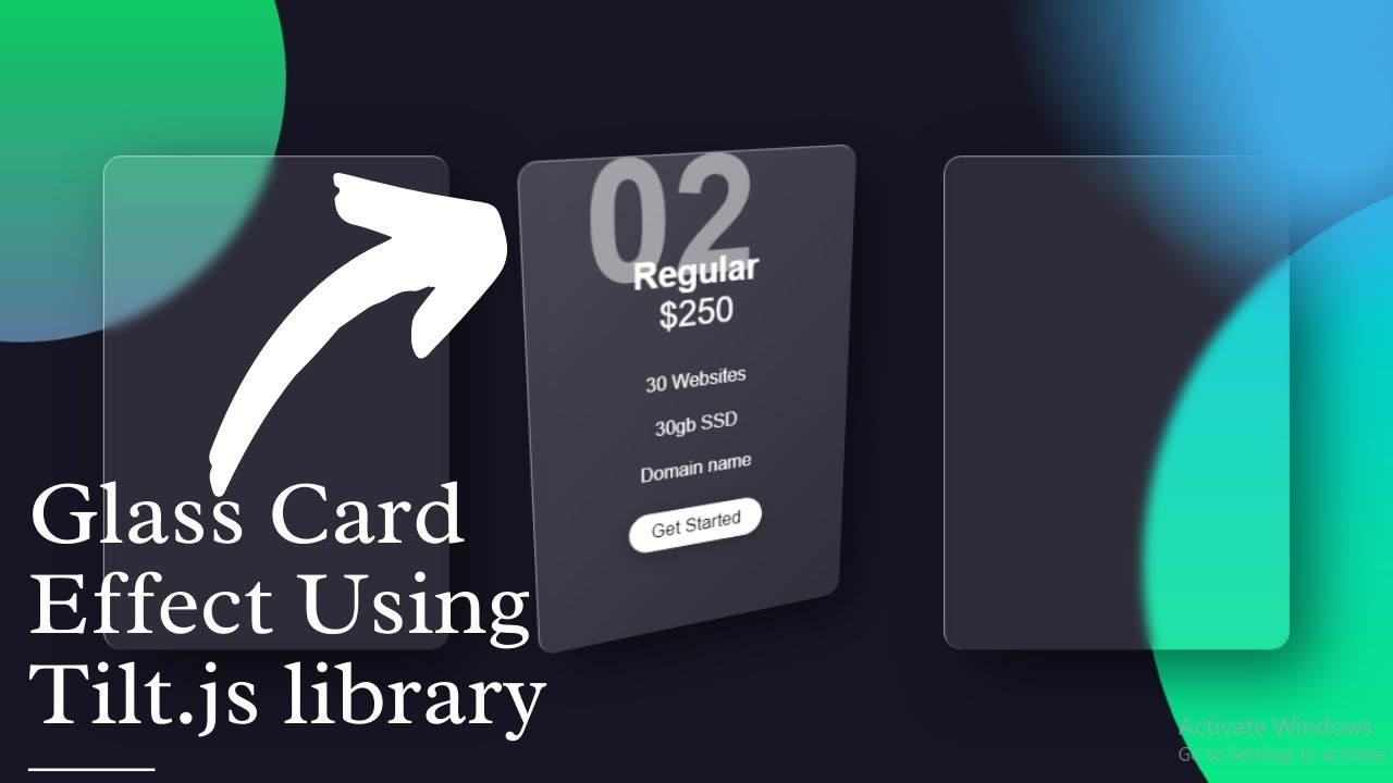 Glass Card Hover Effects | Using Html CSS Glass morphism Effects