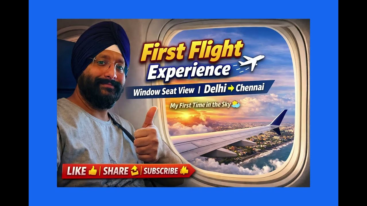 First Flight Experience ✈️ | Window Seat View | Delhi–Chennai Part-1End 