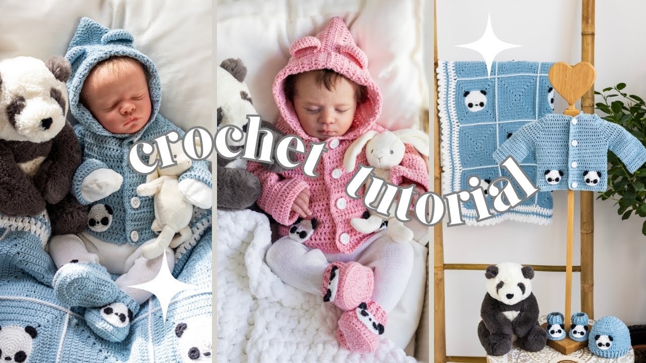 ЛЕГКИЙ детский кардиган с пандой крючком (с капюшоном) 🐼💝