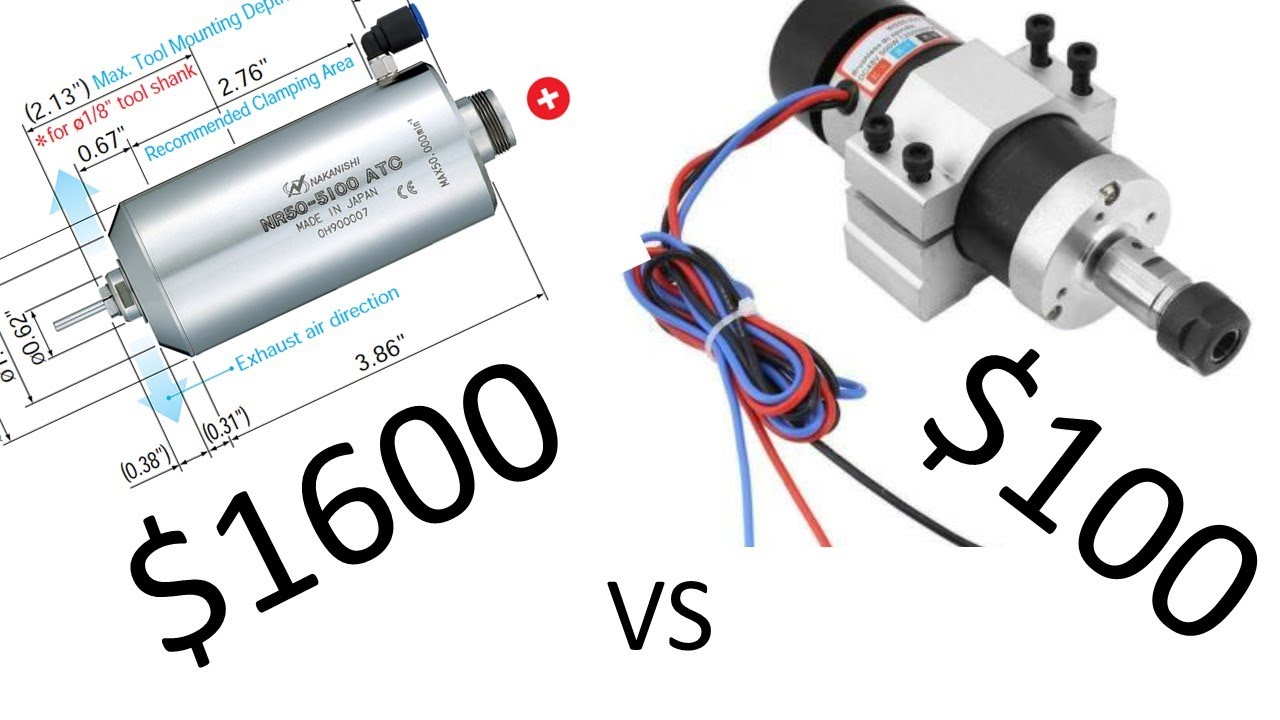 $1700 cnc spindle vs $100 spindle runout