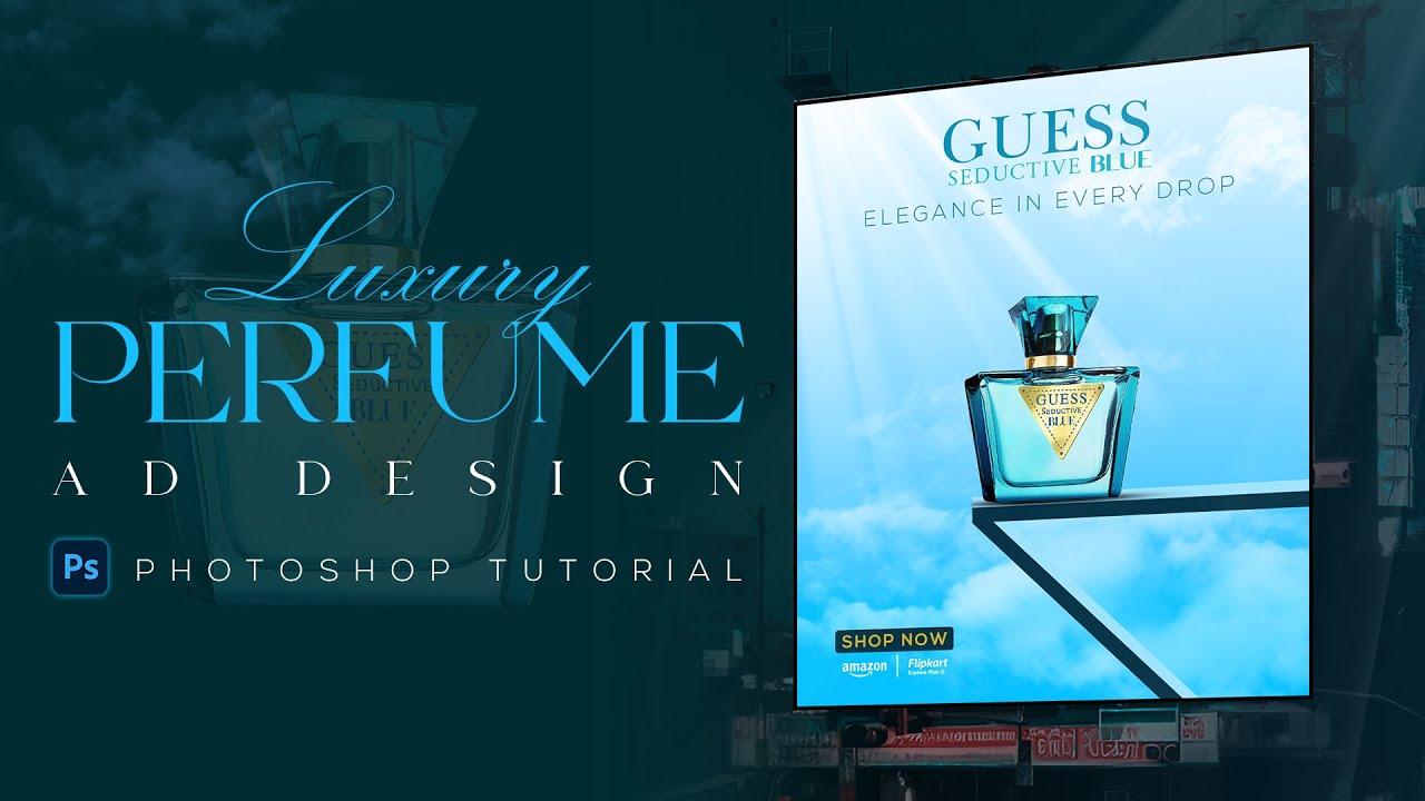 Luxury Perfume Ad Design in Photoshop | Premium Product Poster Tutorial #PerfumeAdDesign #ProductAds