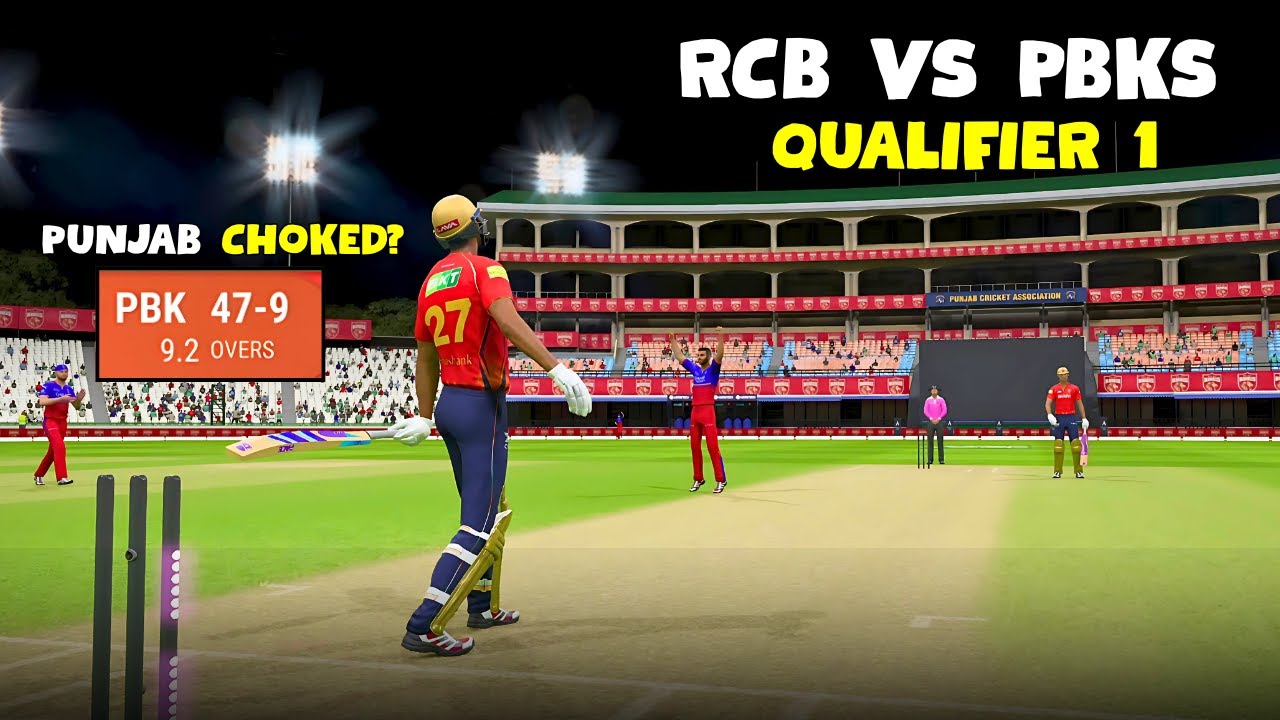 🔥RCB vs PBKS - Punjab Choked in Qualifier 1 - Low Score Encounter | IPL - CRICKET 24