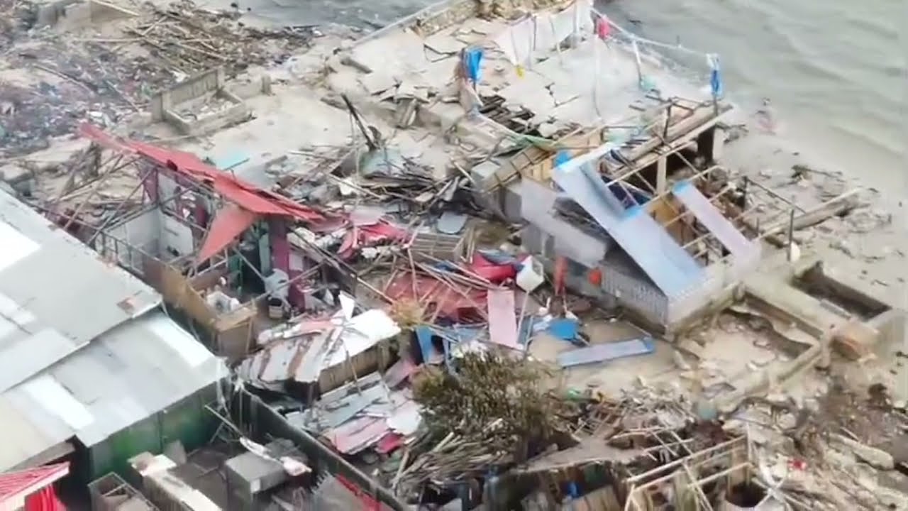 Drone Shows Destruction in Palawan After Typhoon Rai Batters Philippines