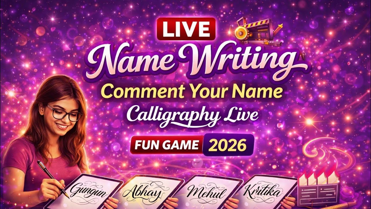 LIVE NAME WRITING 18 ✍️ I| CODE GAME 🕹️ || #nameart #liveartshow #namewritinglive#calligraphyart