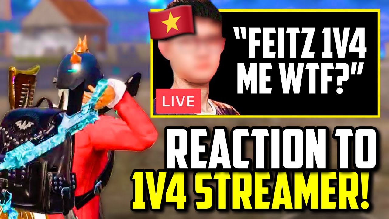 CONQUEROR STREAMERS REACTION TO FEITZ SQUAD WIPING HIM!! | PUBG Mobile