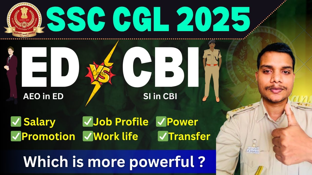 ED vs CBI💥| Which post is better | Salary,Promotion, Job Profile, Power🔥| AEO in ED Vs SI in CBI❤️