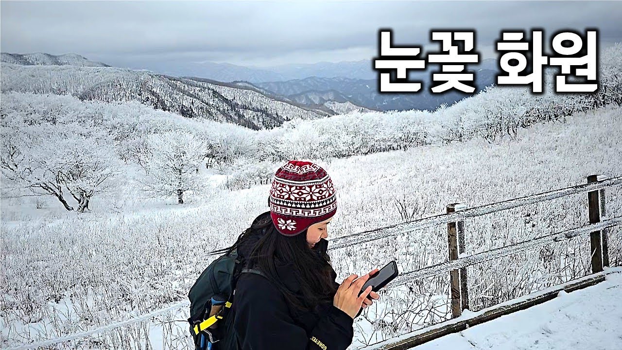 하루 제한된 인원만 입장할 수 있는 눈꽃 산행 (겨울 곰배령)