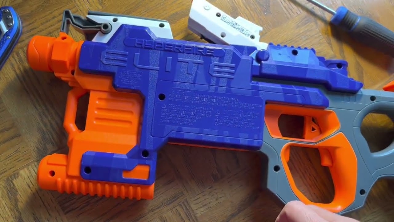 Nerf Hyperfire Elite gun modification TUTORIAL