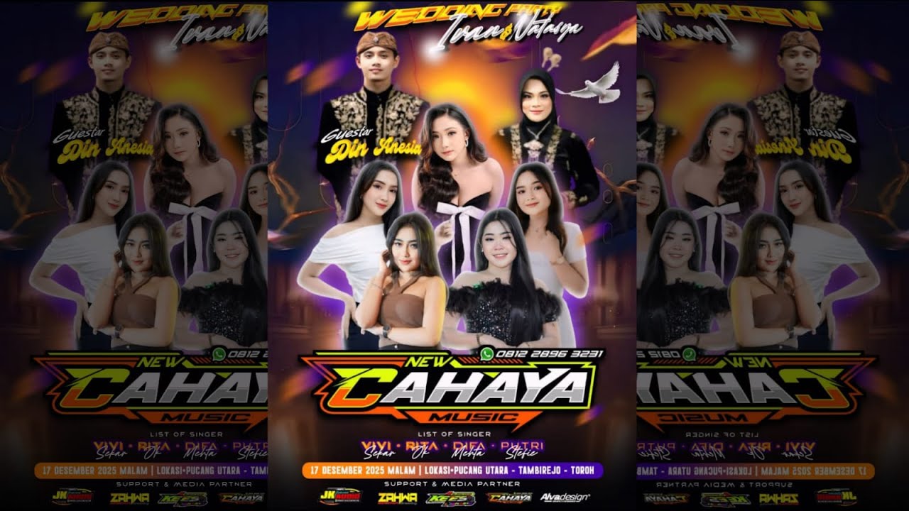🔴LIVE NEW CAHAYA MUSIC . GUES : DIN ANESIA | WEDDING NATASYA & IVAN . PUCANG UTARA | JK AUDIO