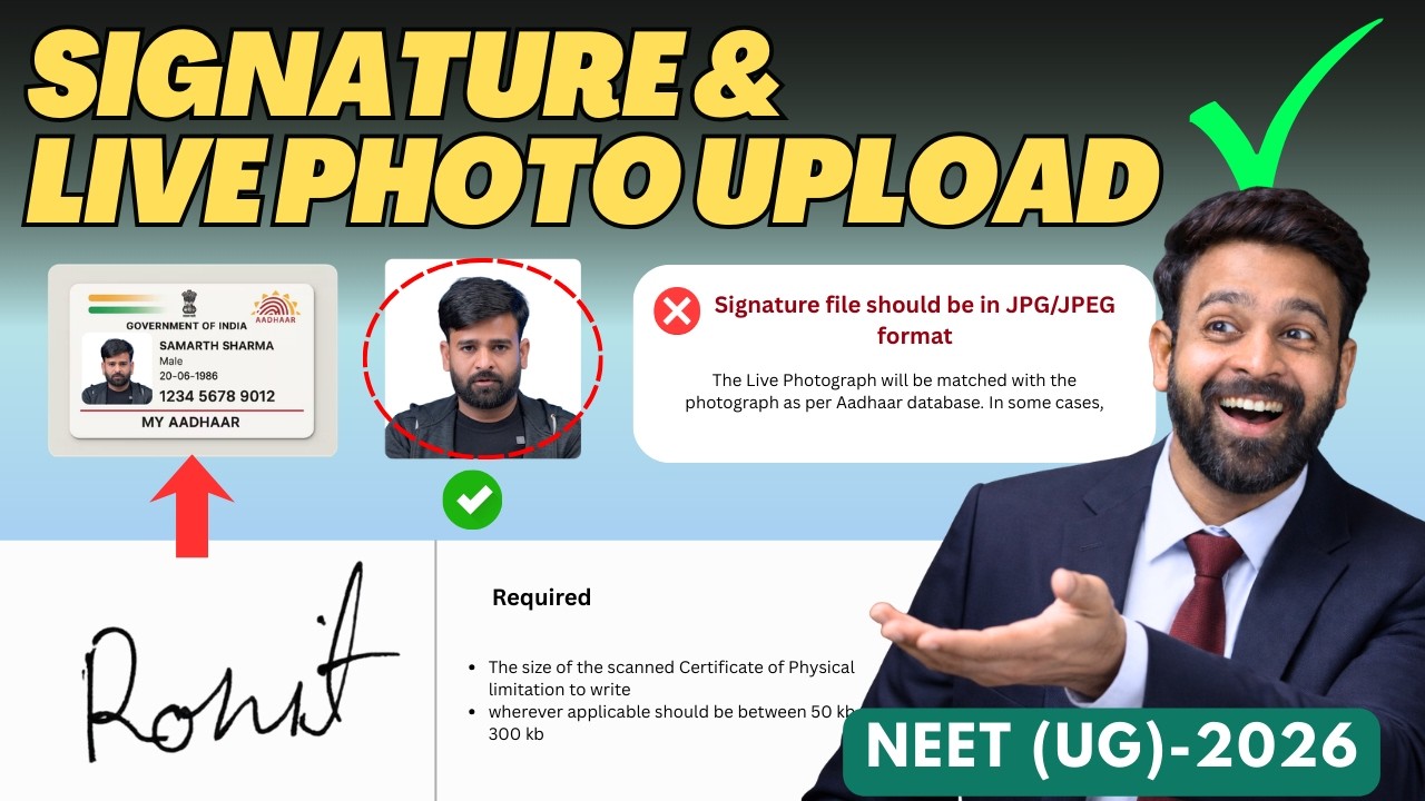 NEET UG 2026 Form Filling: Live Photo & Signature Upload Problem SOLVED!