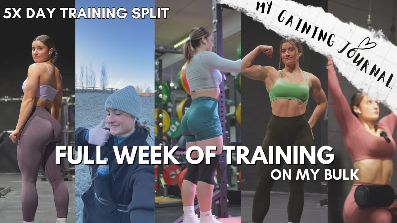 Full week of workouts on my bulk | My gaining journal 2024