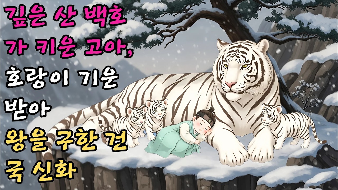 깊은 산속 영물 백호가 데려다 키운 고아가 호랑이의 기운을 받아 천하장사가 되고 위기에 빠진 왕을 구해낸 전설적인 건국 신화 #야담 #민담 #전설 #설화