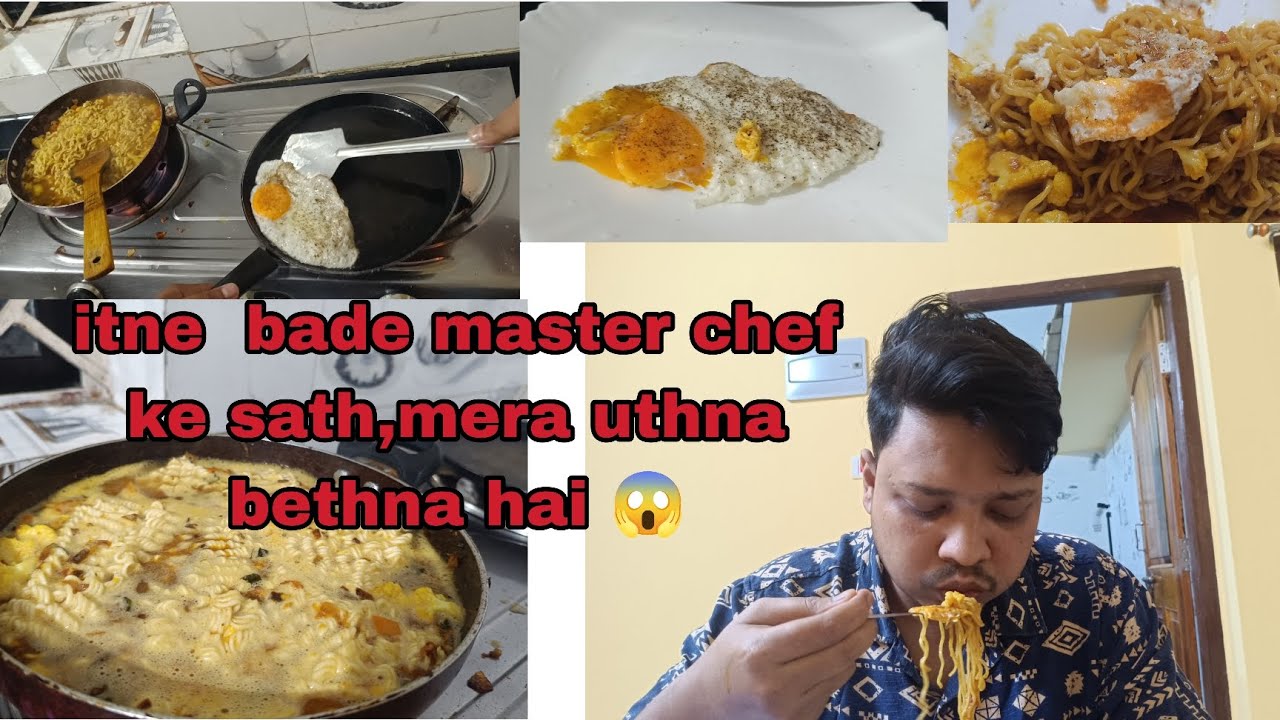 Egg Maggie banate time unki mehnat aur mera wait 🤭