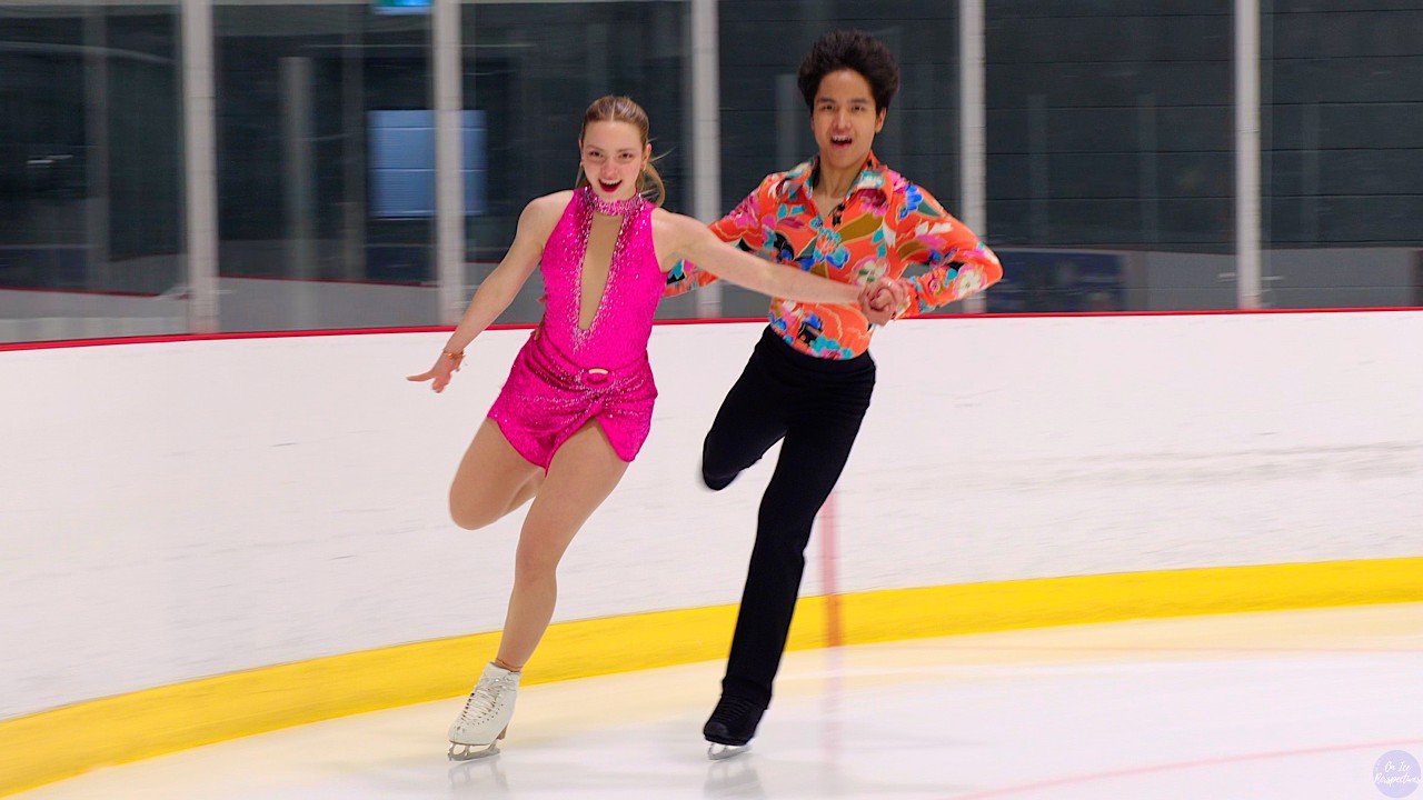 Canadian Ice Dancers Auréa Cinçon-Debout & Earl Jesse Celestino, ‘Jackson Five’ Junior Rhythm Dance