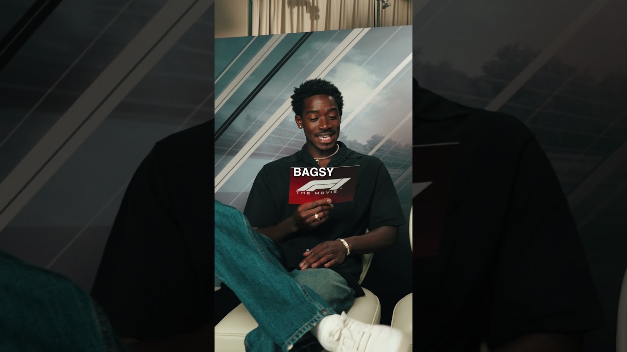 Damson Idris tests Brad Pitt on his British slang 🇬🇧 #F1TheMovie, in cinemas next week!