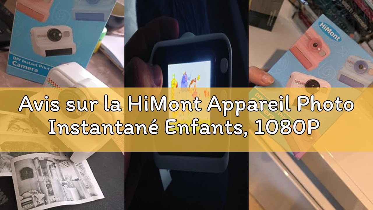 Avis sur la HiMont Appareil Photo Instantané Enfants, 1080P Appareil Photo Numérique Enfant & Caméra