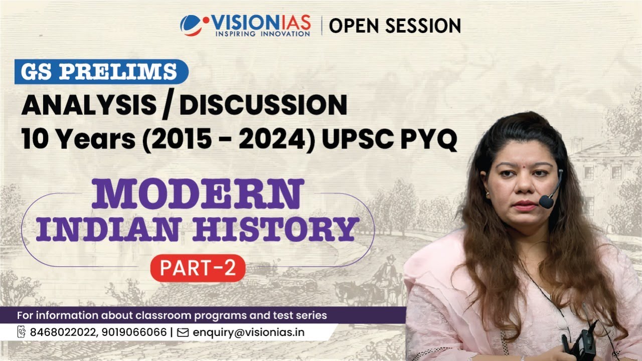 GS Prelims | 10 Year PYQ (2015 - 2024) | Modern Indian History | Part - 2